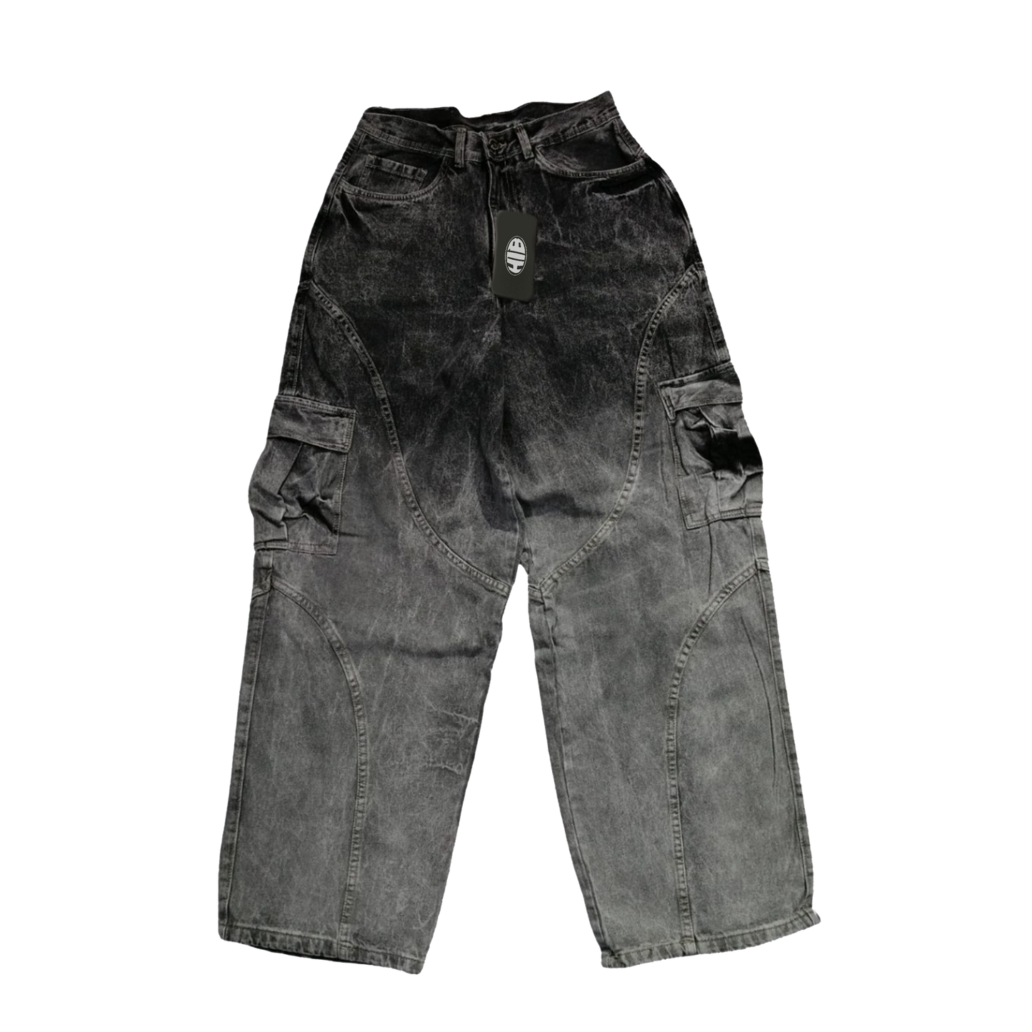 Jean cargo black gray