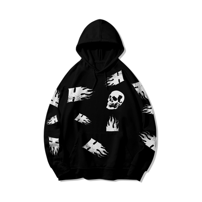 Hoodie skeleton fire