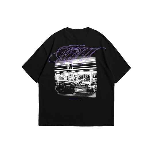 T-shirt purple car