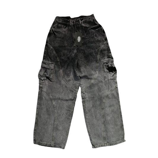 Jean cargo black gray