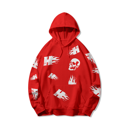 Hoodie skeleton fire