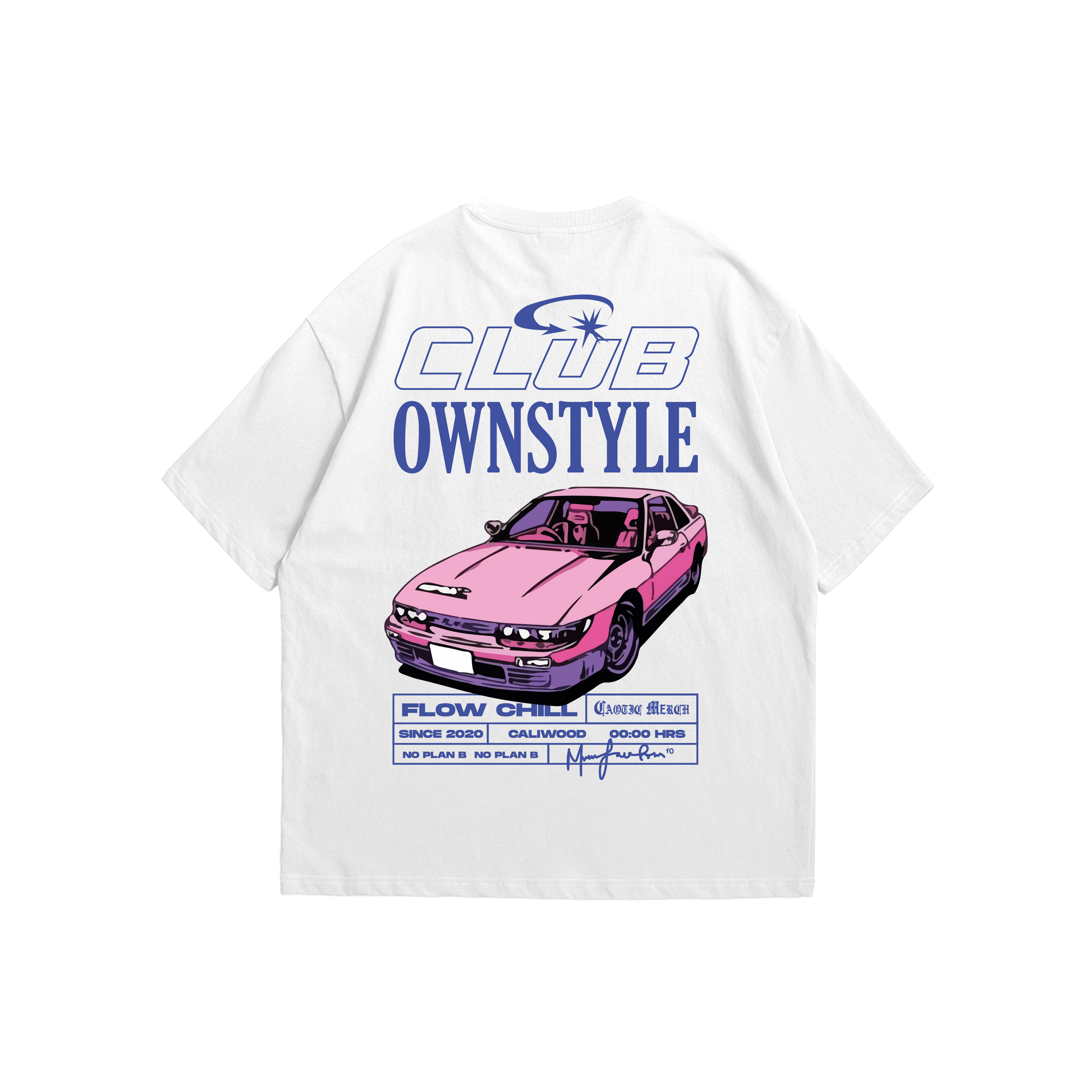 CAMISA SOLA BLNACA CARRO MORADO