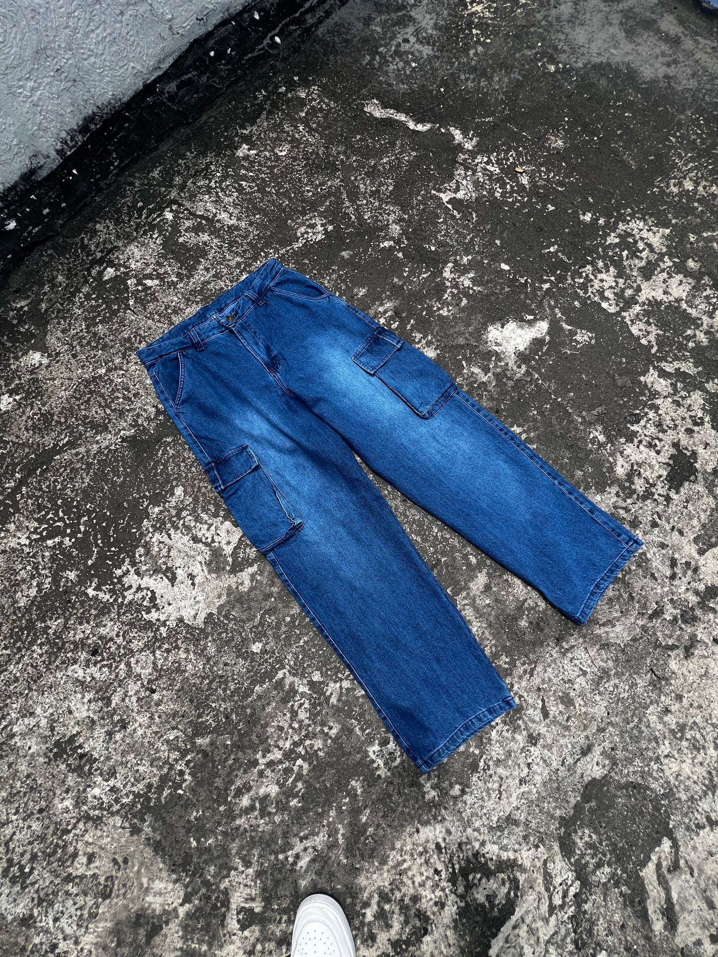 Pant cargo BAGGY BLUE