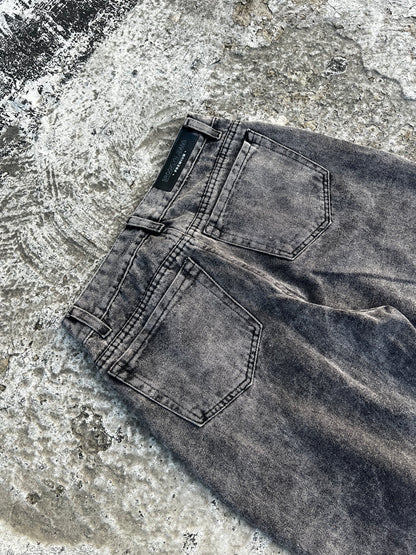 Jean cargo baggy acid gray