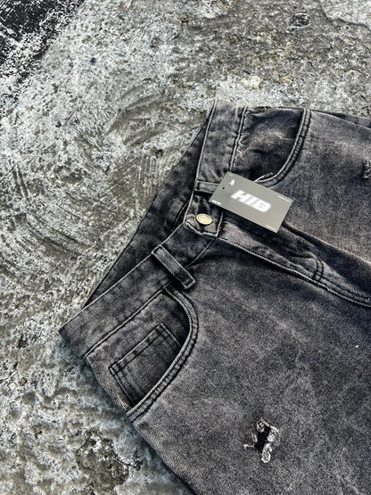 Jean cargo baggy acid gray