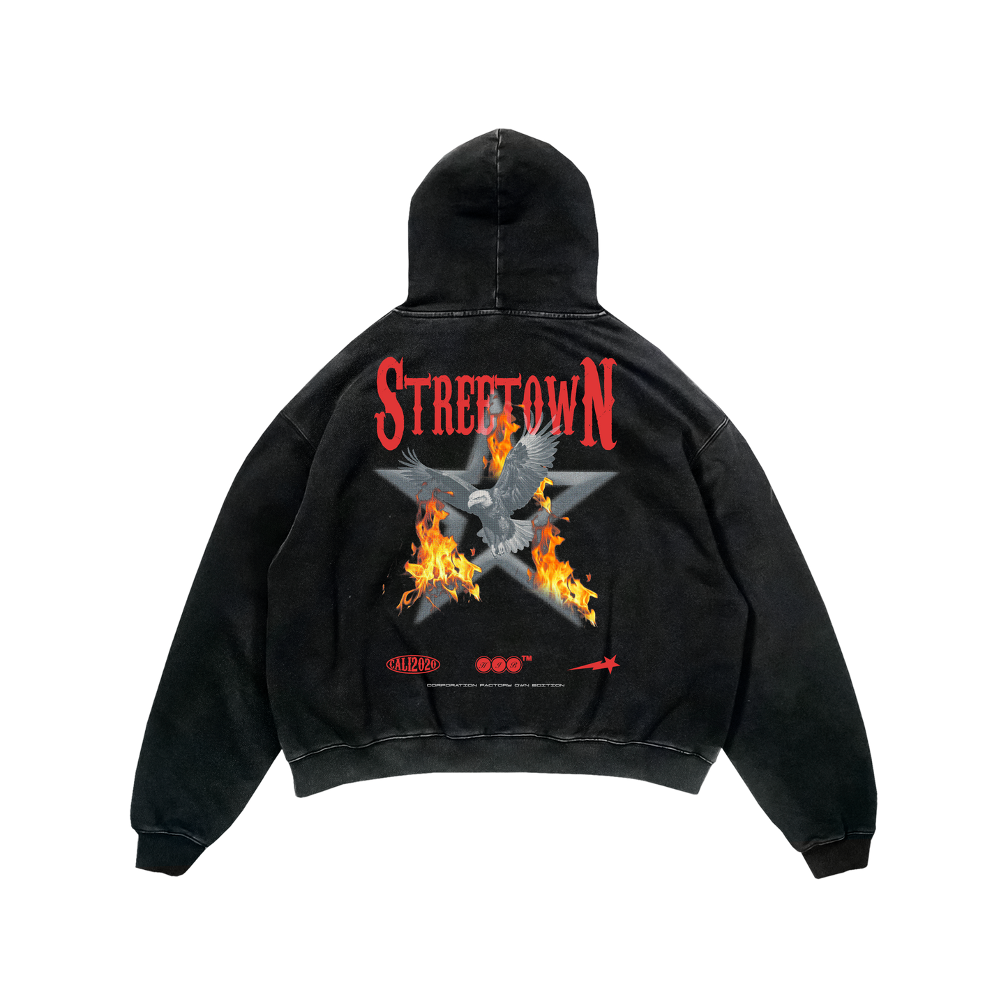 Hoodie acid wash streetown